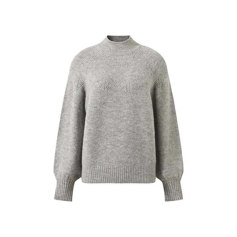 Women's Merino Wool Mock Turtleneck Sweater